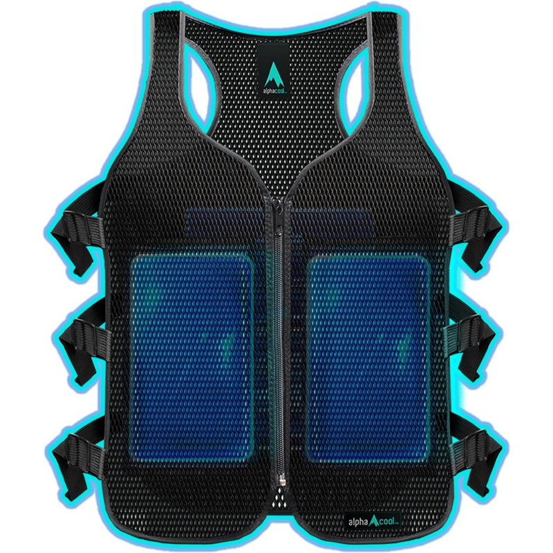 Frosty Mesh Ice Vest with Replacement Ice Packs - One Size - Black