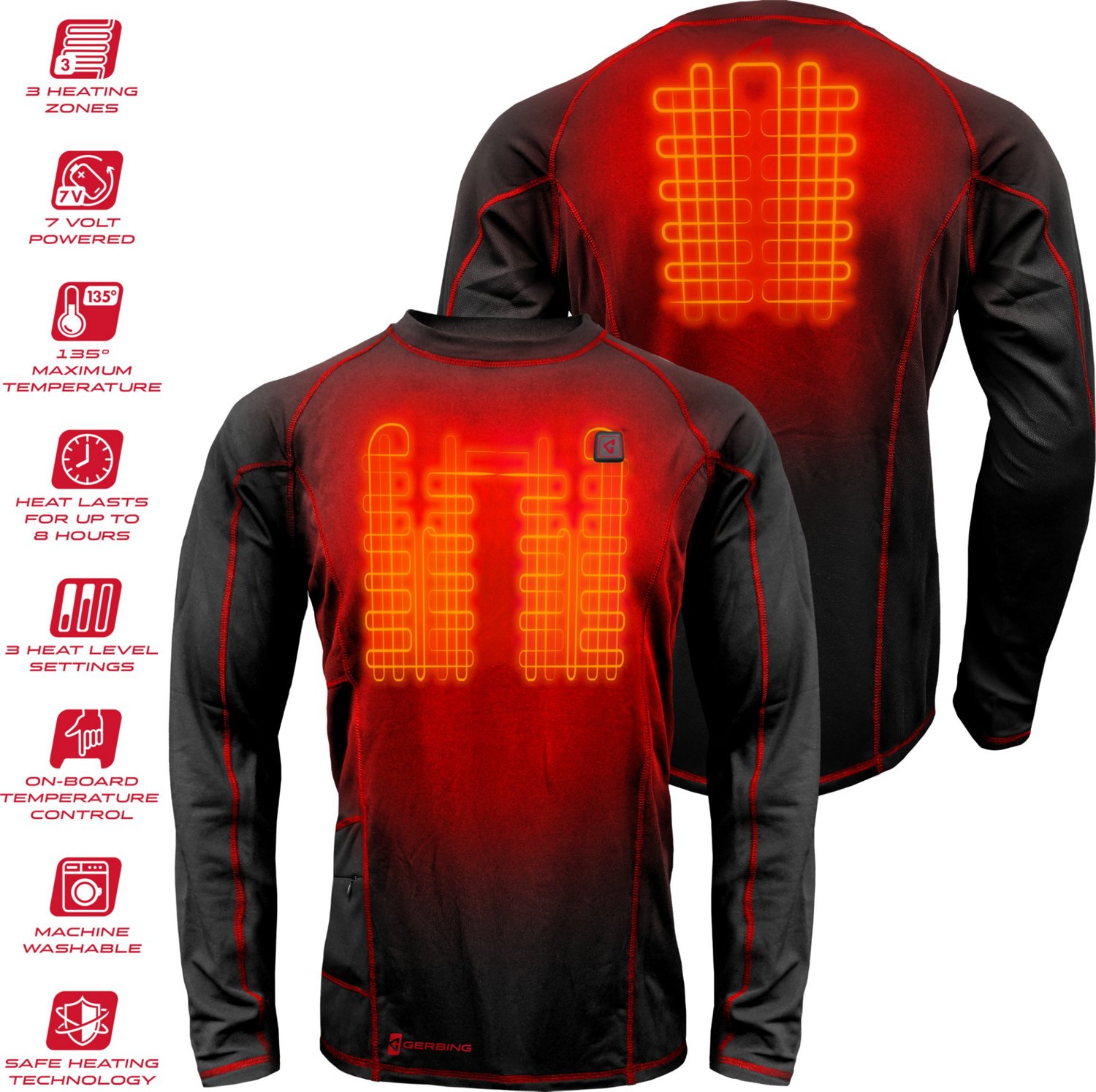 Gerbing Men's Battery Heated Base Layer Shirt - view number 3