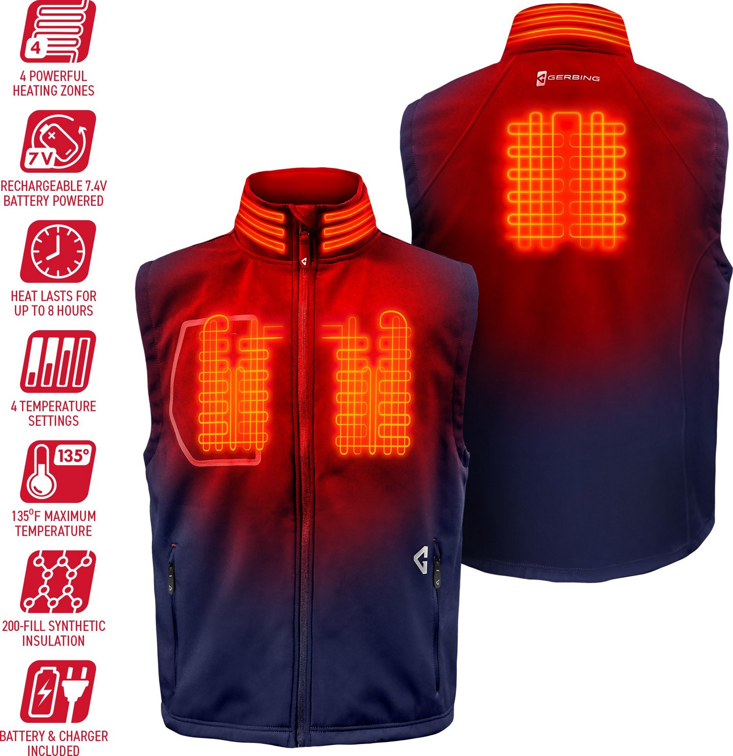 Gerbing Men's Torrid 2.0 Heated Softshell Vest - view number 4