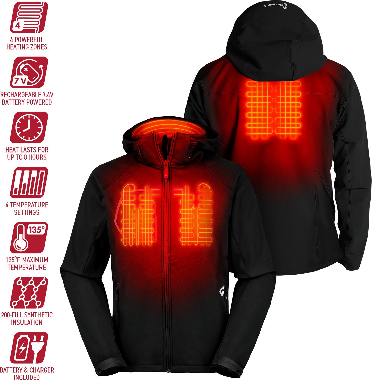 Gerbing Men's Torrid 2.0 Heated Softshell Jacket - view number 4