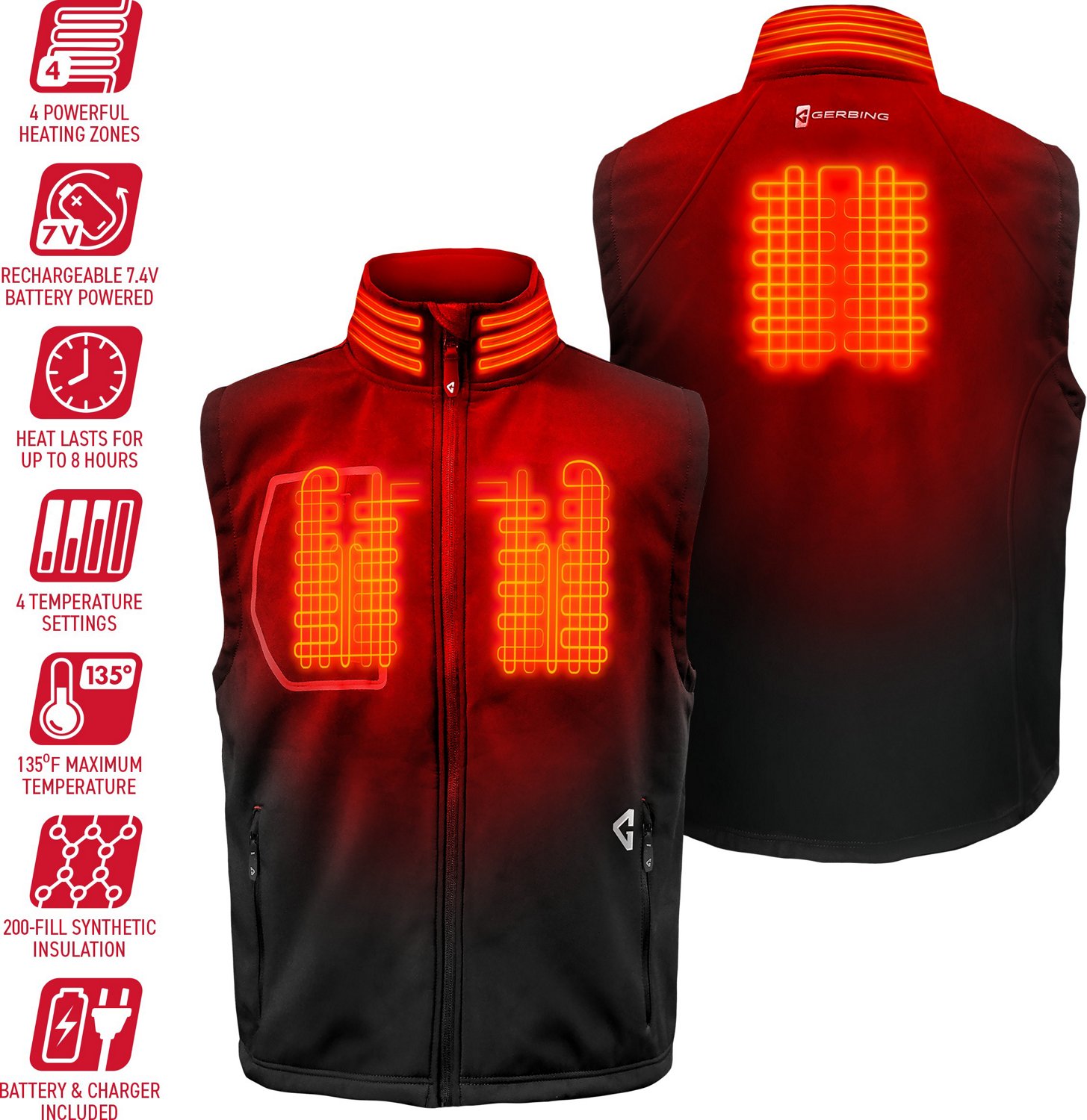 Gerbing Men's Thermite 2.0 Heated Fleece Vest - view number 4