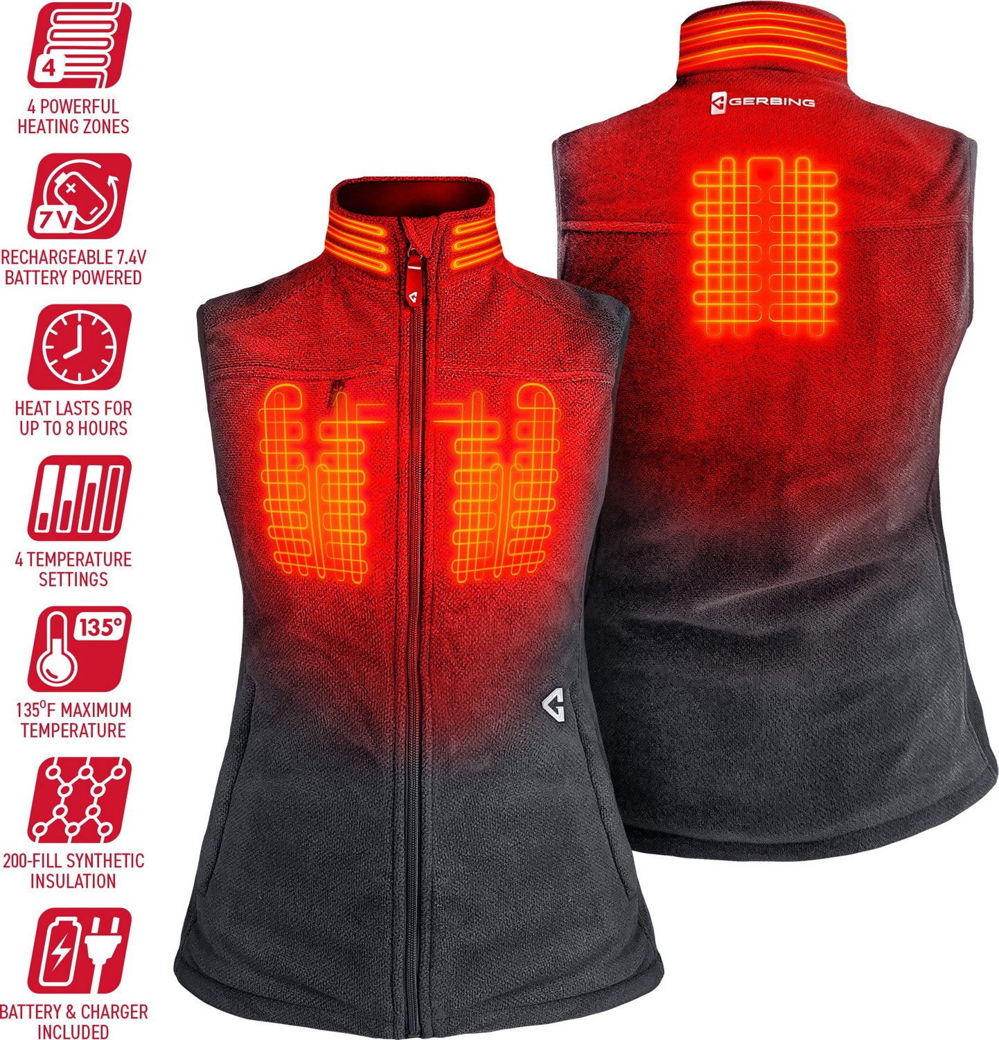 Gerbing Women's Thermite 2.0 Heated Fleece Vest - view number 3