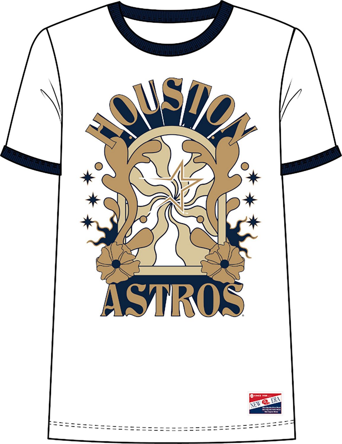 New Era Women's Astros Ringer Short Sleeve T-shirt - view number 1