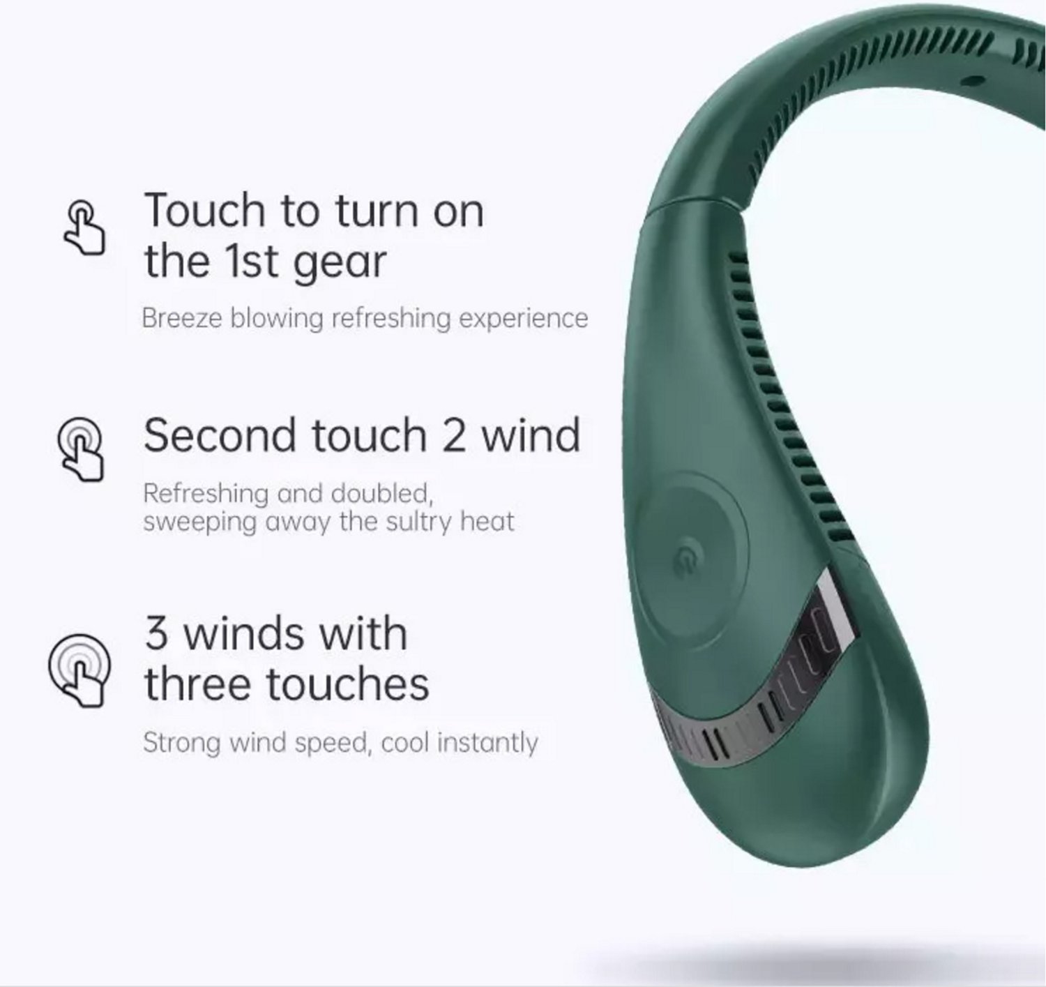 AlphaCool Wearable Personal Bladeless Neck Fan                                                                                   - view number 2