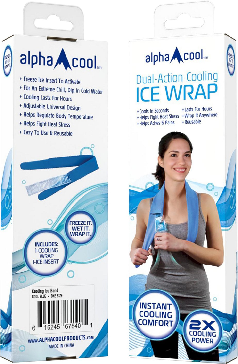 AlphaCool Ice Band Neck Cooling Wraps 2-Pack