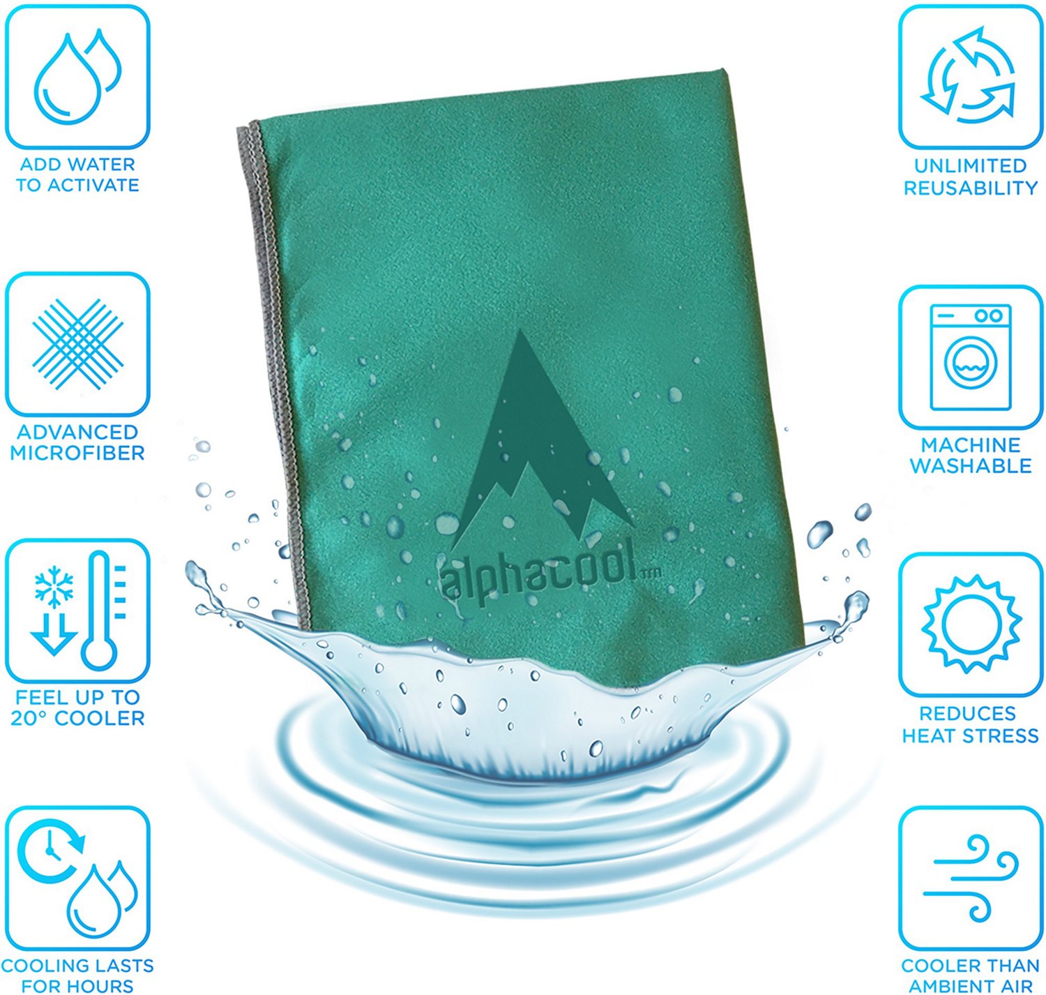 AlphaCool Microfiber Instant Cooling Towels 2-Pack                                                                               - view number 4