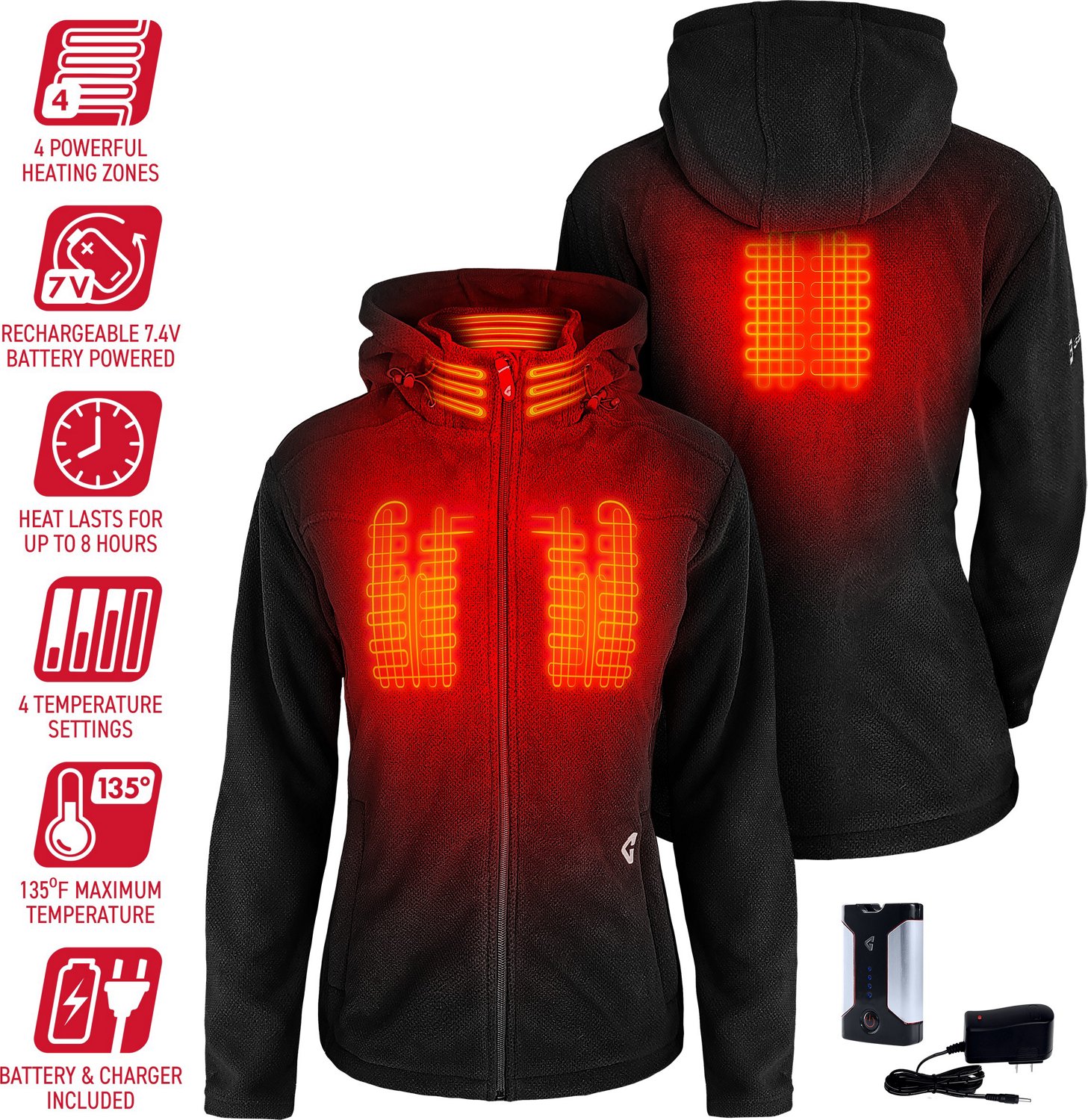 Gerbing Women's Thermite 2.0 Heated Fleece Jacket - view number 3