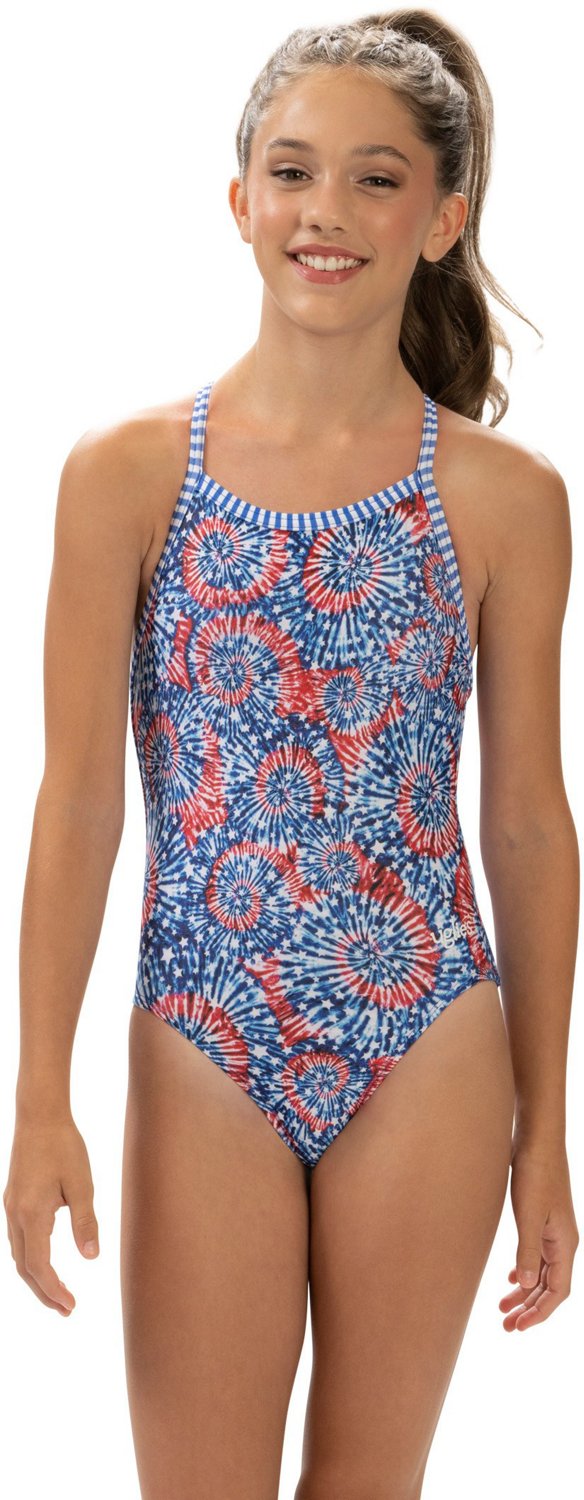 Dolfin Girls' Uglies Print 1-Piece Swimsuit