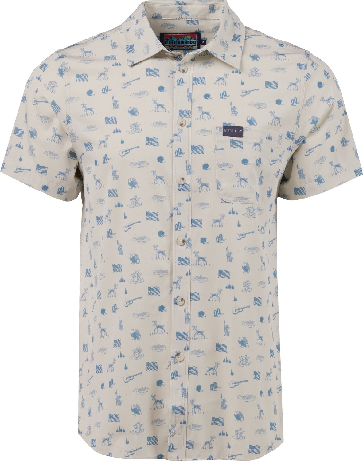 BURLEBO Men's Performance Button-Up Short Sleeve Shirt                                                                           - view number 6