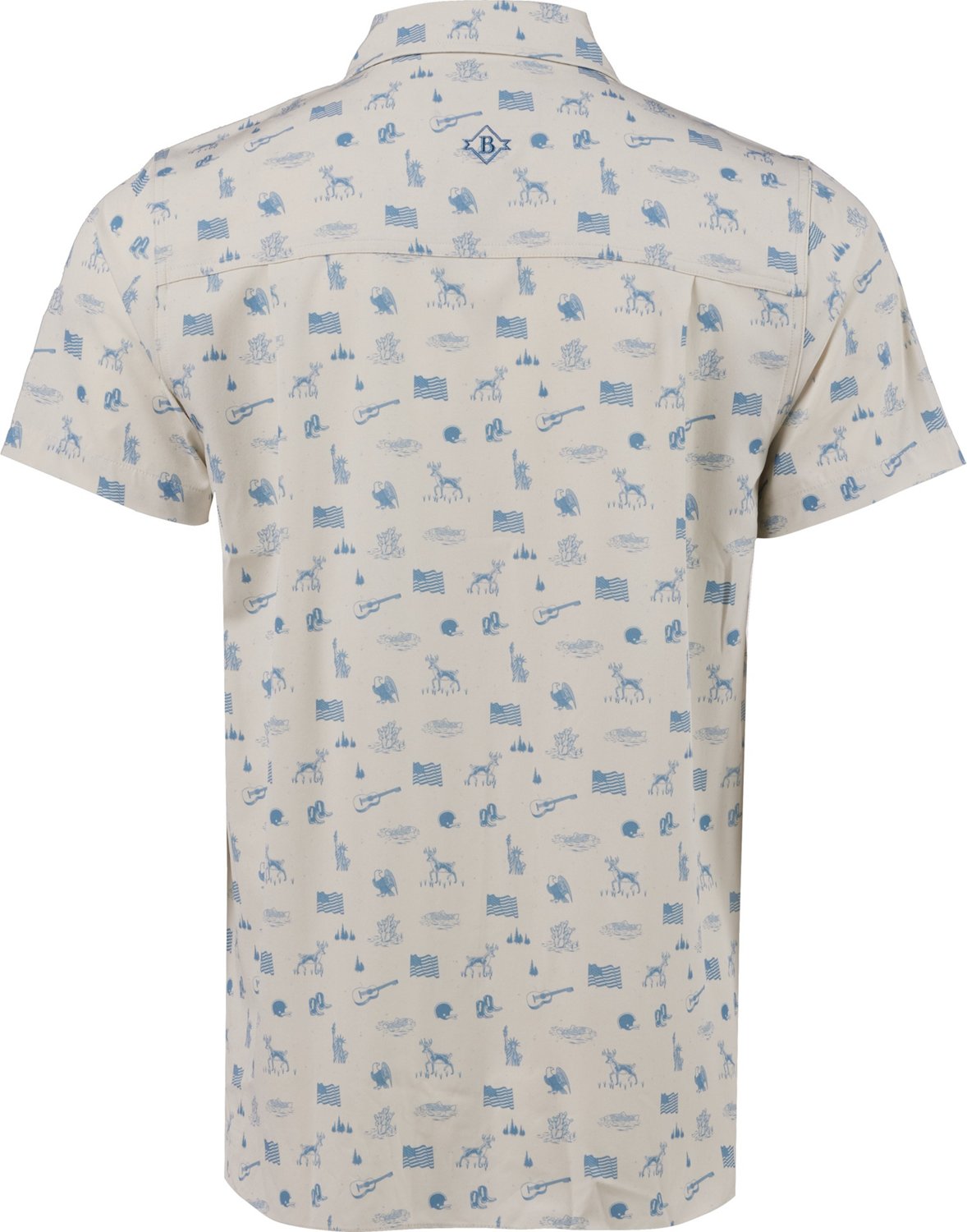 BURLEBO Men's Performance Button-Up Short Sleeve Shirt                                                                           - view number 7