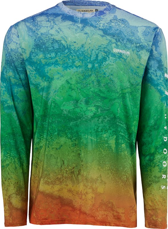 Magellan Outdoors Men's RT Xtreme Tri Ombre Crew Long Sleeve