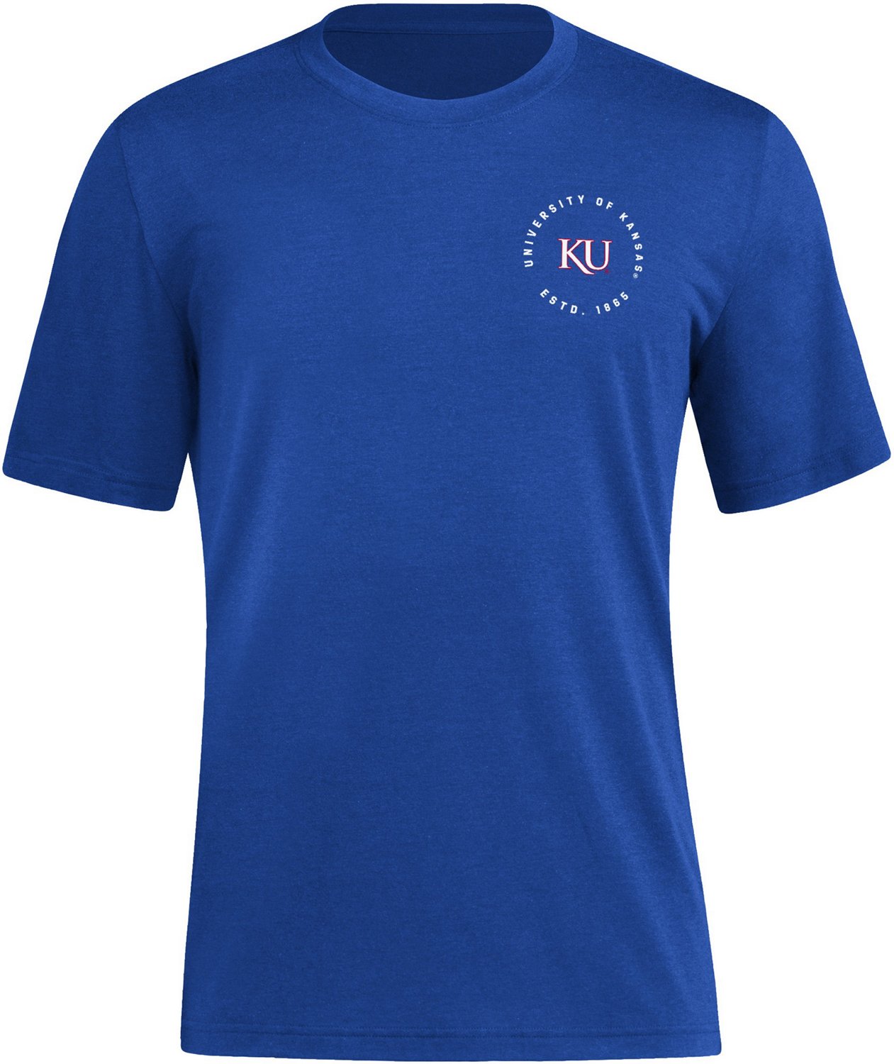 adidas Men's University of Kansas Home Stack Blend T-shirt - view number 2