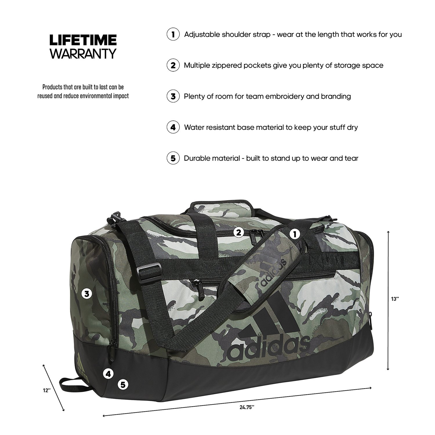 adidas Defender IV Medium Duffel Bag - view number 5