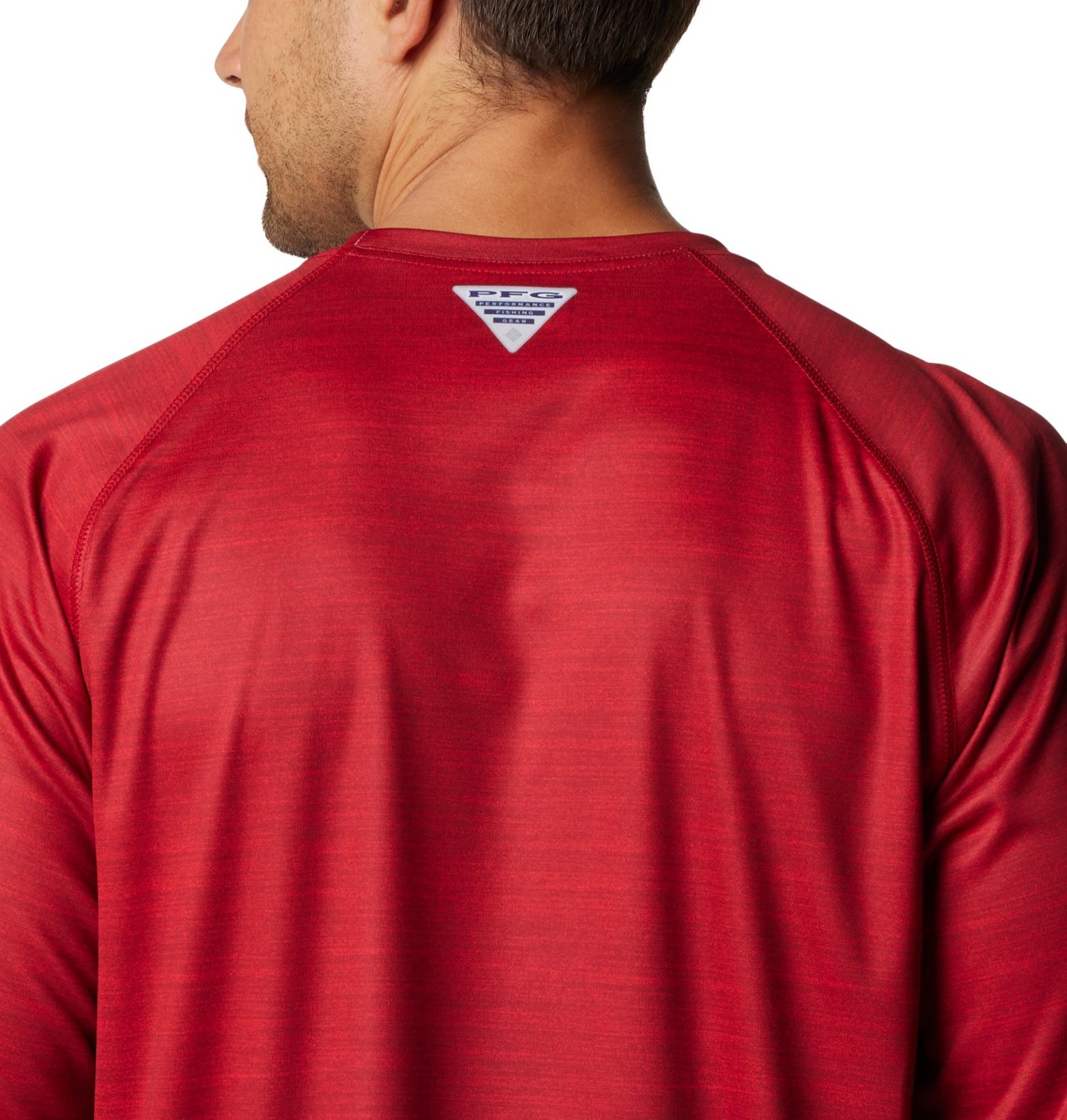 Columbia Sportswear Men's University of Oklahoma PFG Terminal Tackle Heather Long Sleeve Shirt - view number 5