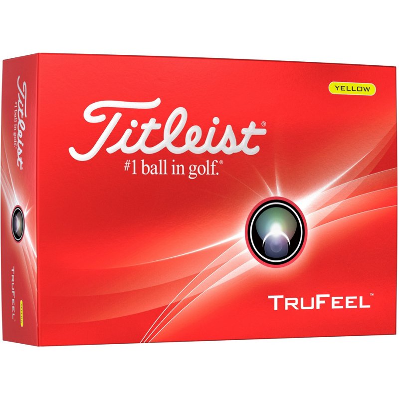 Titleist 2024 TruFeel Golf Balls 12-Pack Yellow - Golf Balls at Academy Sports