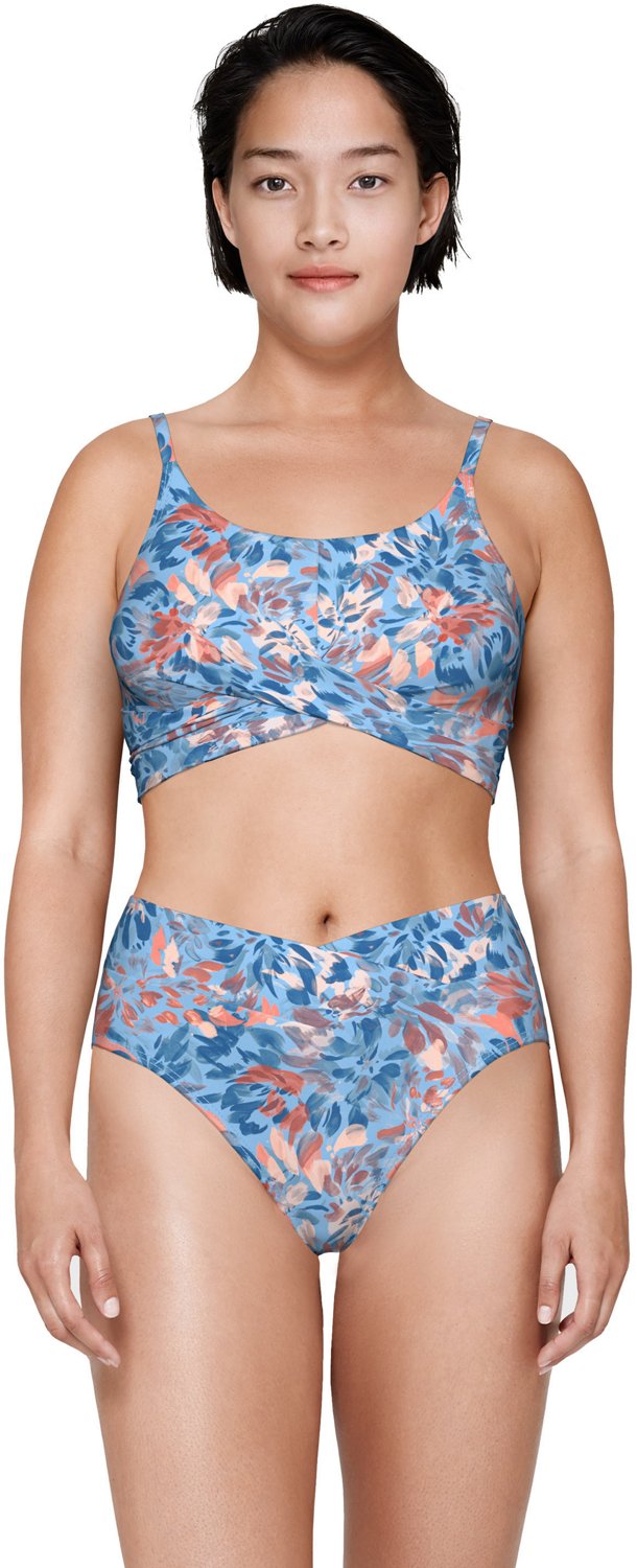 Freely Women's Wild Flower Wrap Front Swim Midkini - view number 3