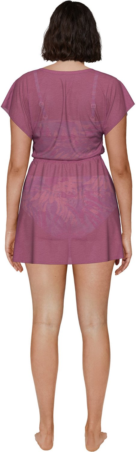 Freely Women's Solid V-Neck Side Slit Tunic Swim Coverup - view number 2