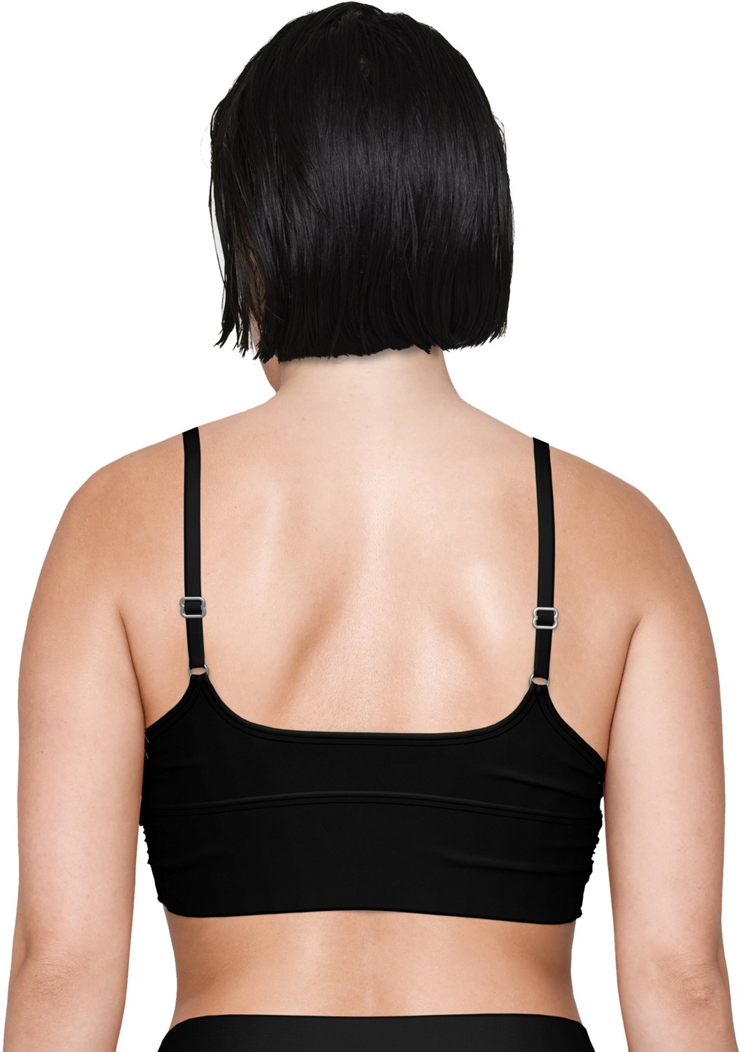 Freely Women's Solid Wrap Front Midkini Swimsuit Top - view number 2