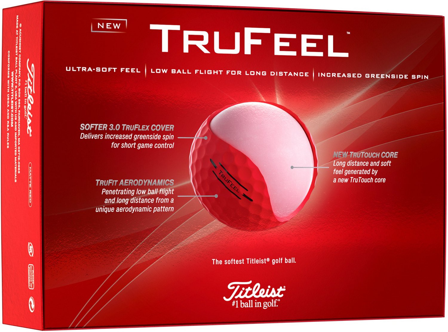 Titleist 2024 TruFeel Matte Golf Ball - 12 Count                                                                                 - view number 2