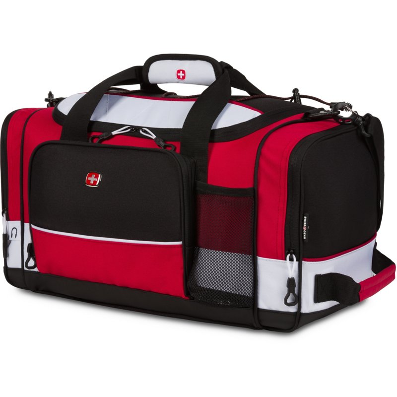 SwissGear 9000 Apex Duffel Bag Polyester - Black/Red - Lanyards at Academy Sports