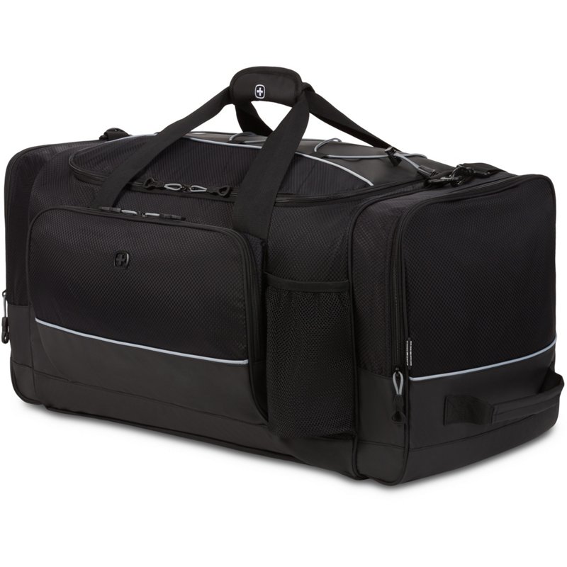 SwissGear 9000 28 in Apex Duffel Bag Black Dobby - Lanyards at Academy Sports