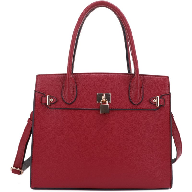 Jessie & James Evelyn Concealed Carry Lock and Key Satchel Bag Burgundy - Gun Cases And Racks at Academy Sports