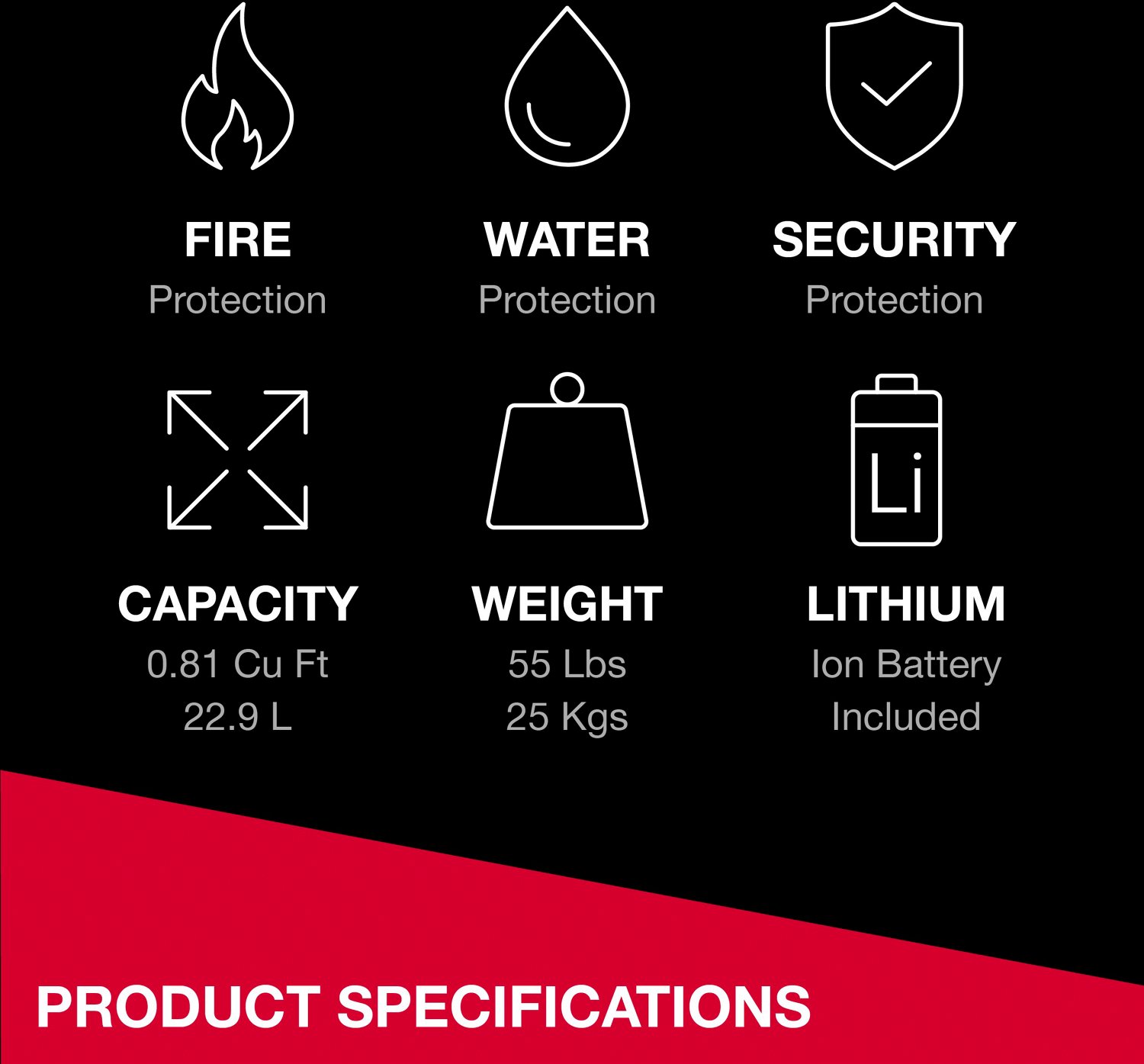SentrySafe Fireproof and Waterproof Safe with Digital Keypad - view number 4