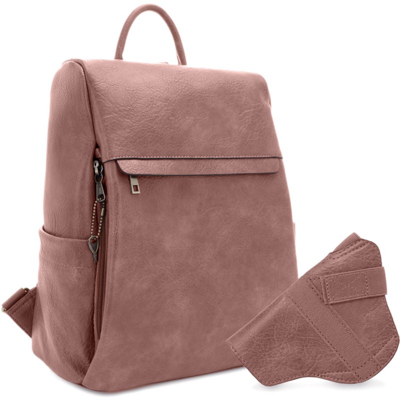 Jessie & James Sierra Full Sized Lock and Key Concealed Carry Backpack Purse Mauve - Gun Cases And Racks at Academy Sports