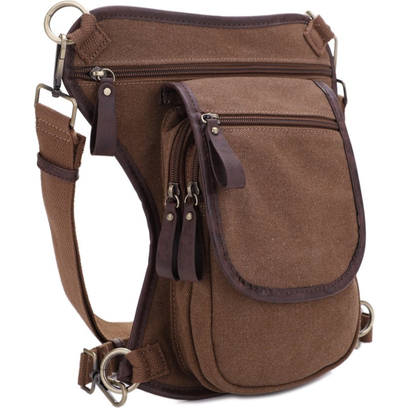 Jessie & James Cougar Canvas Concealed Carry Waist and Leg Bag Brown - Gun Cases And Racks at Academy Sports