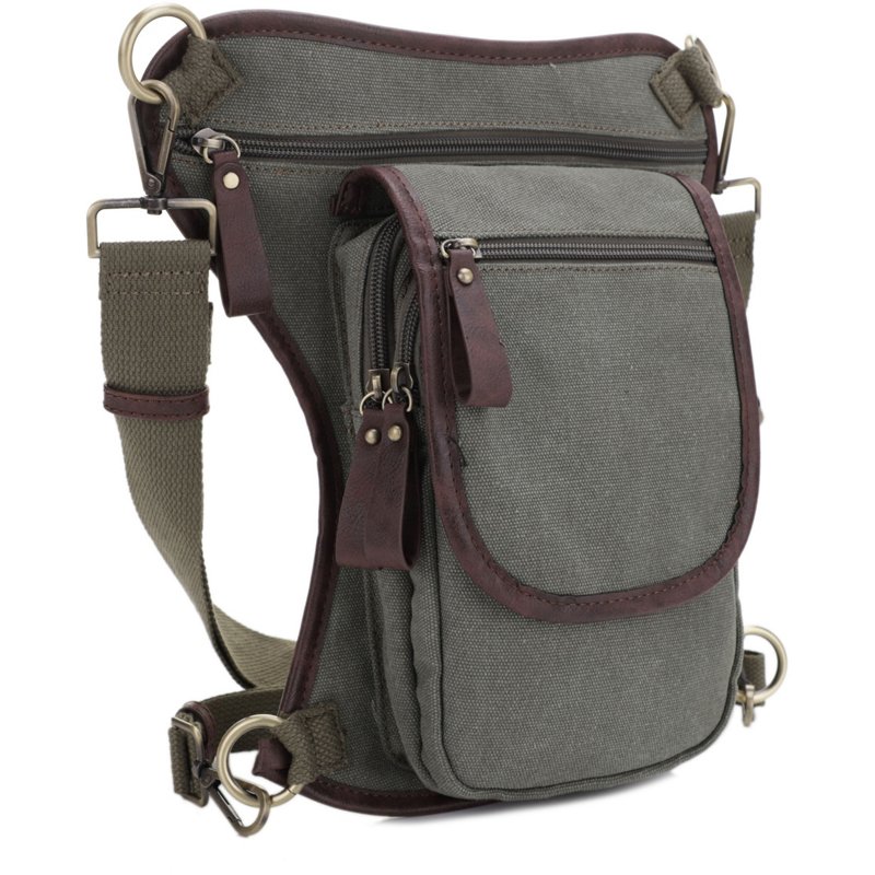 Jessie & James Cougar Canvas Concealed Carry Waist and Leg Bag Olive - Gun Cases And Racks at Academy Sports