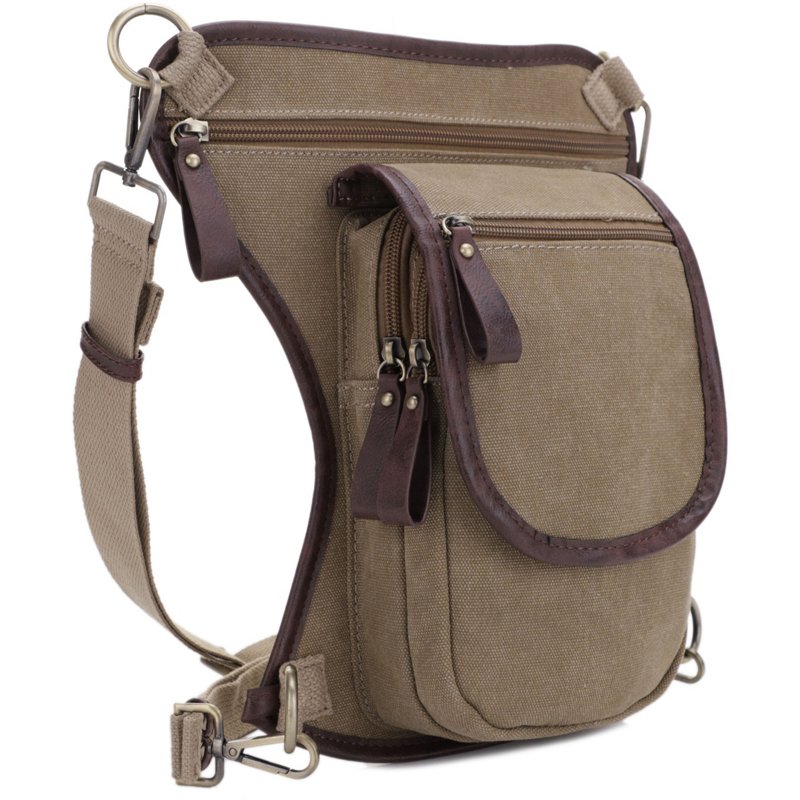 Jessie & James Cougar Canvas Concealed Carry Waist and Leg Bag Khaki - Gun Cases And Racks at Academy Sports