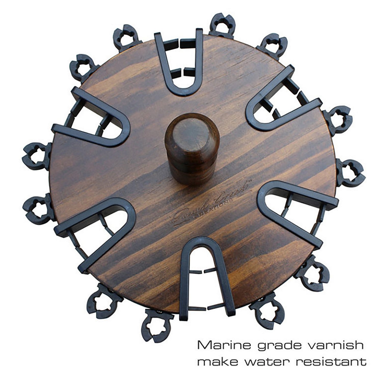 Rush Creek 24-Rod Round Wood Storage Rack                                                                                        - view number 3