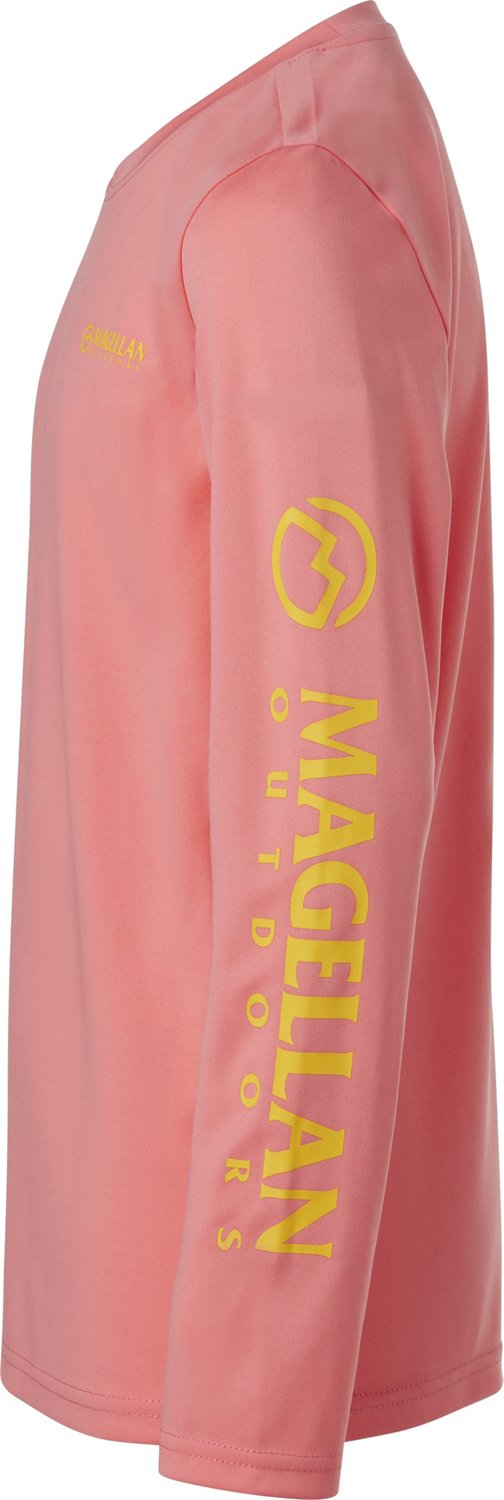 Magellan Outdoors Boys' FishGear Casting Crew Fish Print Long Sleeve T-shirt                                                     - view number 3