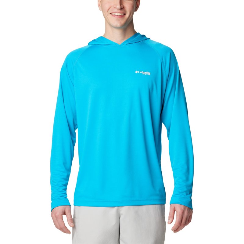 Columbia Sportswear Men's PFG Solar Stream Fishing Hoodie Ocean Blue, Medium - Men's Fishing Tops at Academy Sports