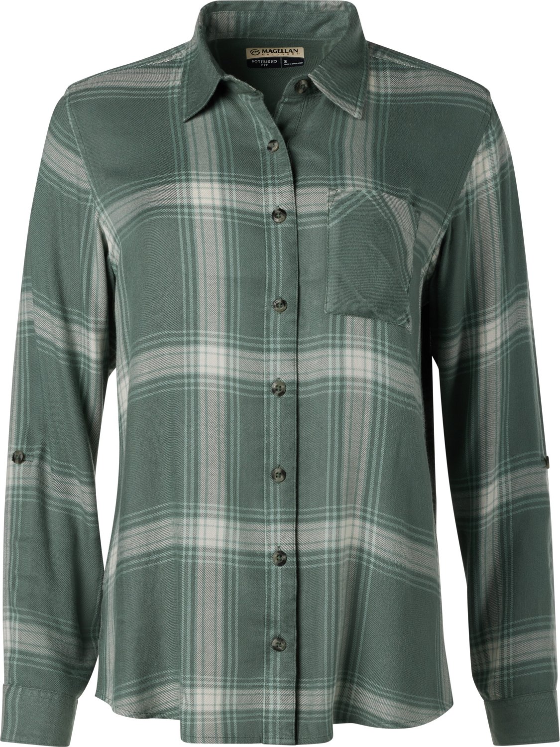 Magellan Outdoors Women's Willow Creek Plaid Long Sleeve Shirt