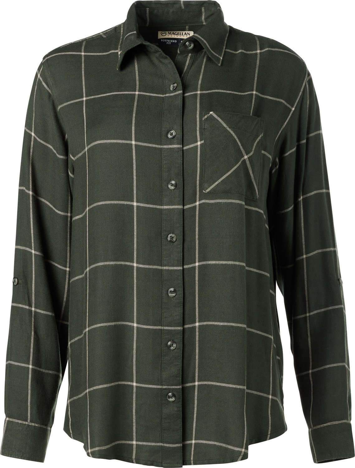 Magellan Outdoors Women's Willow Creek Plaid Long Sleeve Shirt - view number 3