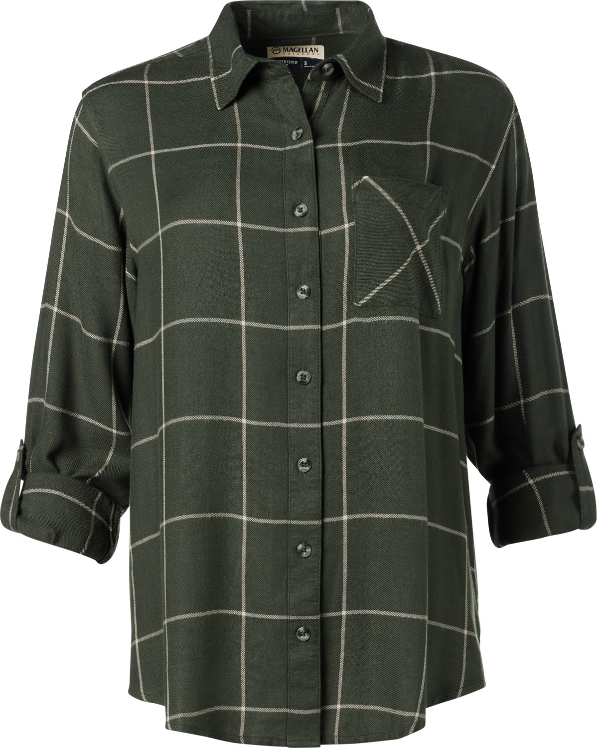 Magellan Outdoors Women's Willow Creek Plaid Long Sleeve Shirt - view number 5