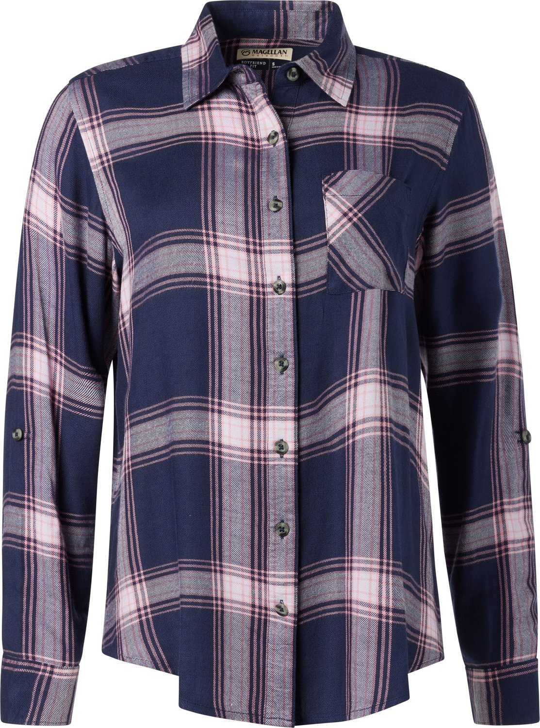 Magellan Outdoors Women's Willow Creek Plaid Long Sleeve Shirt