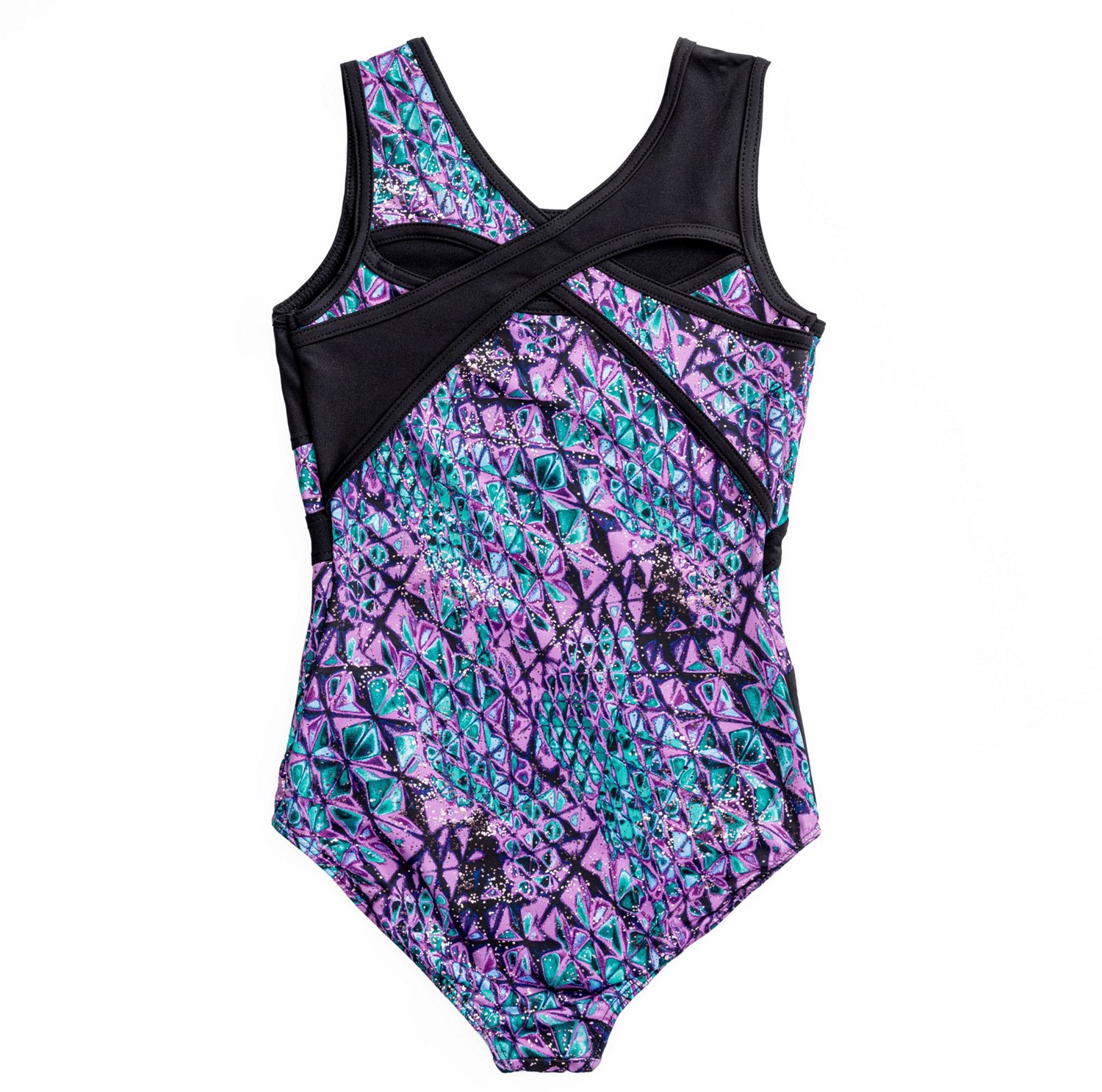 Rainbeau Moves Girls' Studded Serpent Print Inset Tank Leotard - view number 2