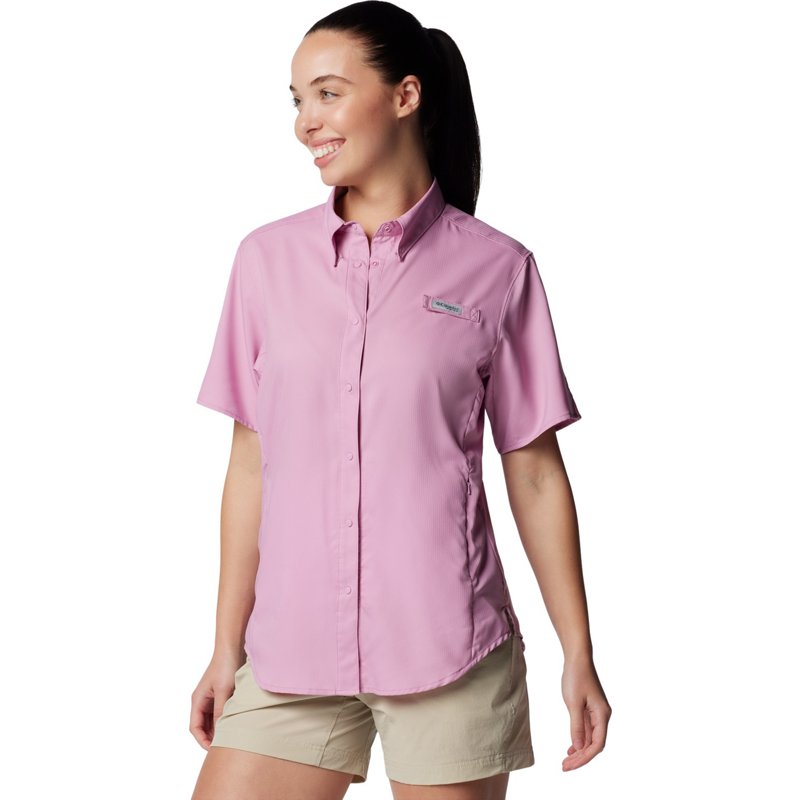 Columbia Sportswear Women's Tamiami II Short Sleeve Shirt Purple, Small - Women's Fishing Tops at Academy Sports