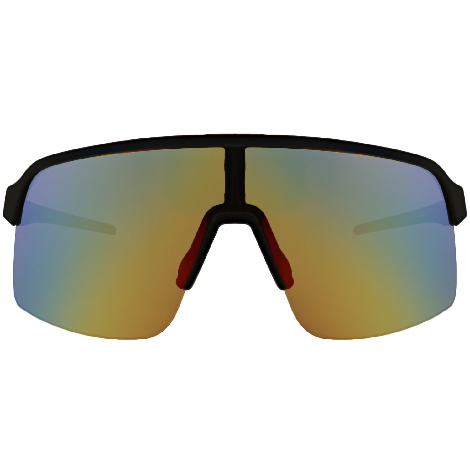 Maverick Men's Performance Large Semi-Rimmed Splatter Paint Sport Polarized Oleophobic Shield Sunglasses                         - view number 2