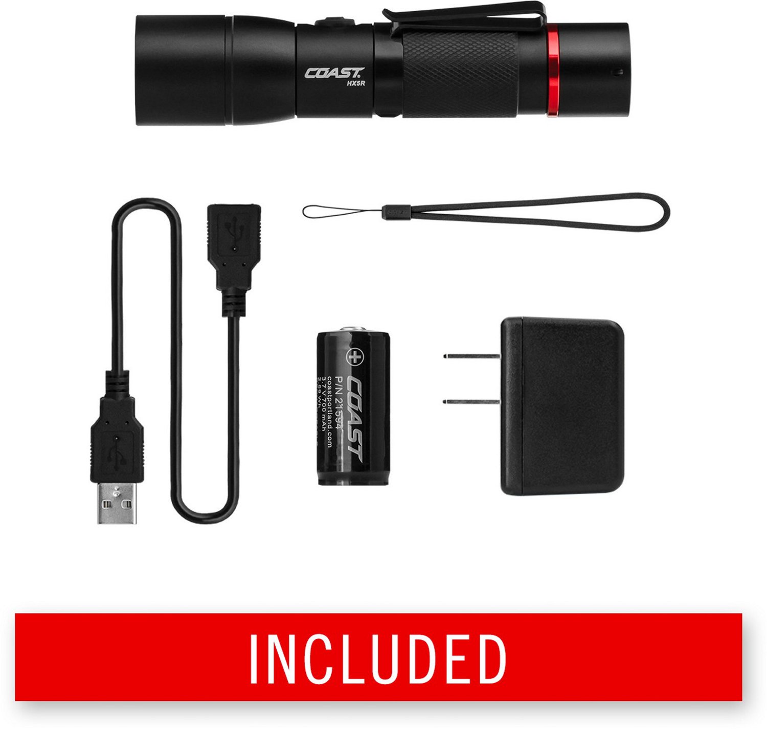 Coast HX5R 340 Rechargeable Focusing LED Flashlight                                                                              - view number 3