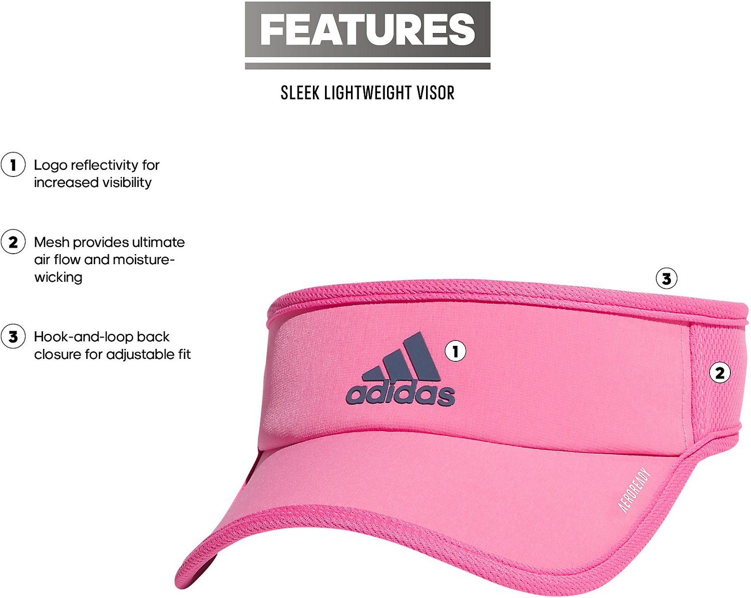 adidas Women’s Superlite 2.0 Visor                                                                                             - view number 5