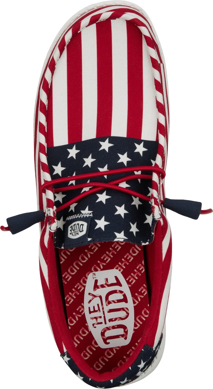 HEYDUDE Men's Wally Allover Flag Slip-On Shoes                                                                                   - view number 5