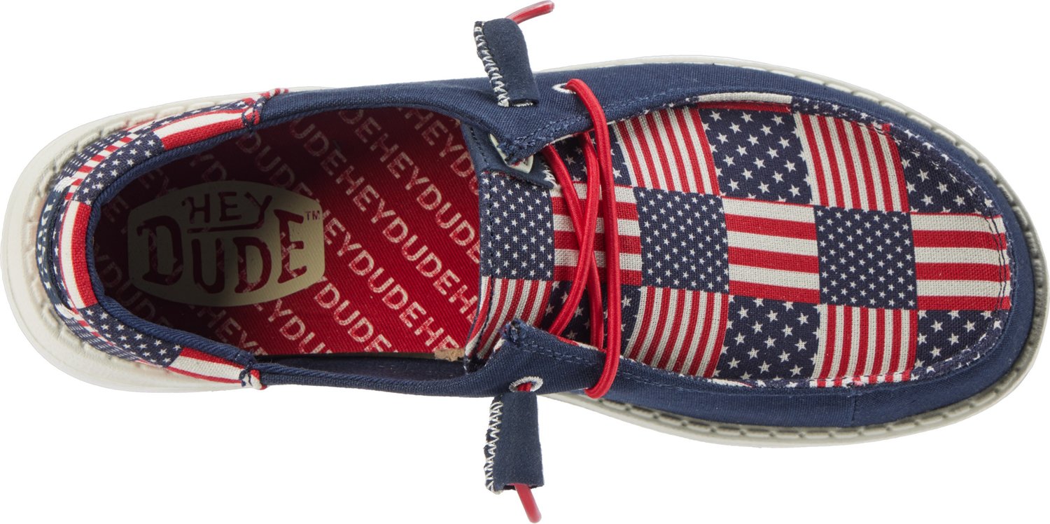HEYDUDE Women's Wendy American Bandana Print Slip-On Shoes                                                                       - view number 3