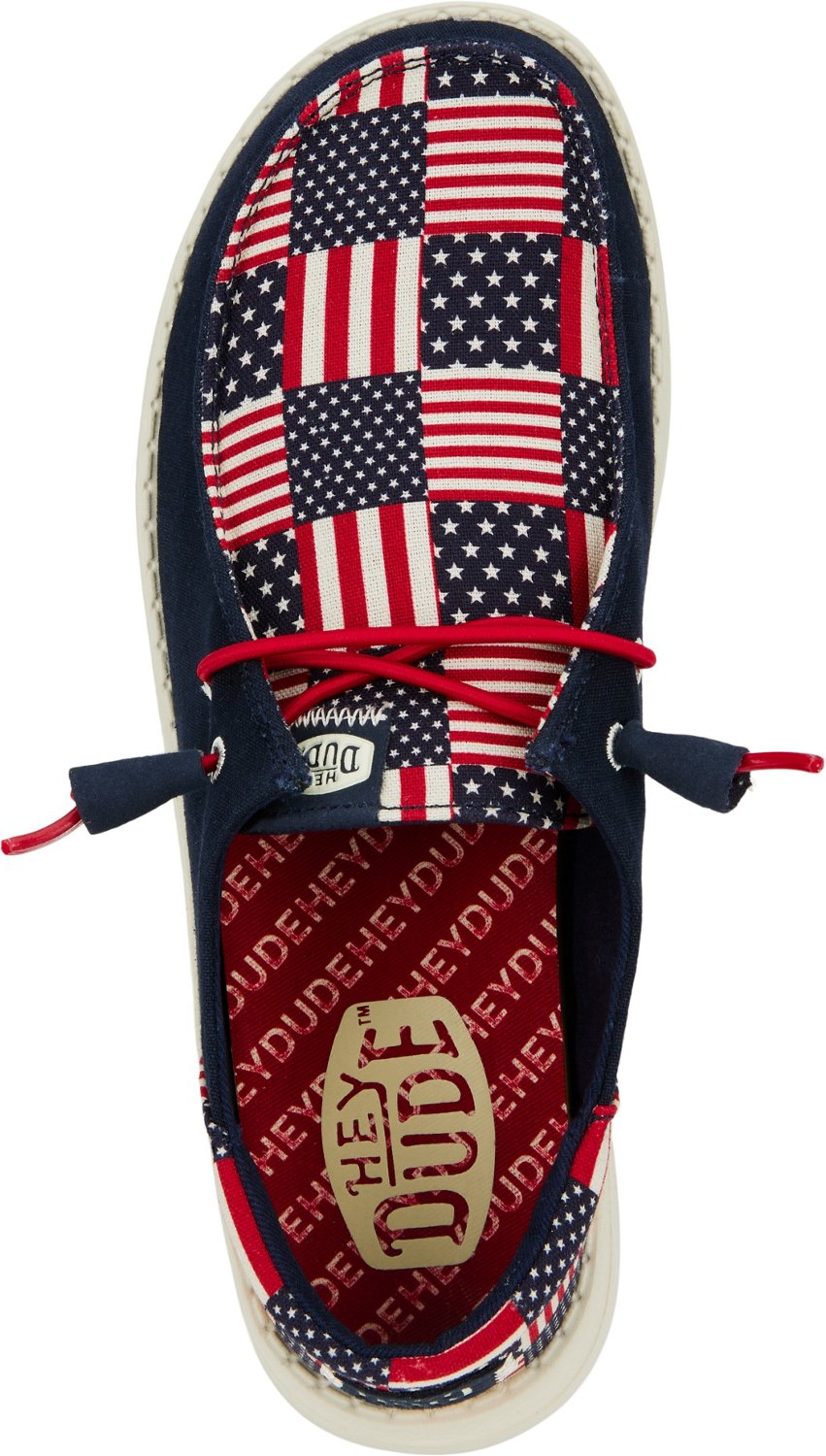 HEYDUDE Women's Wendy American Bandana Print Slip-On Shoes                                                                       - view number 5