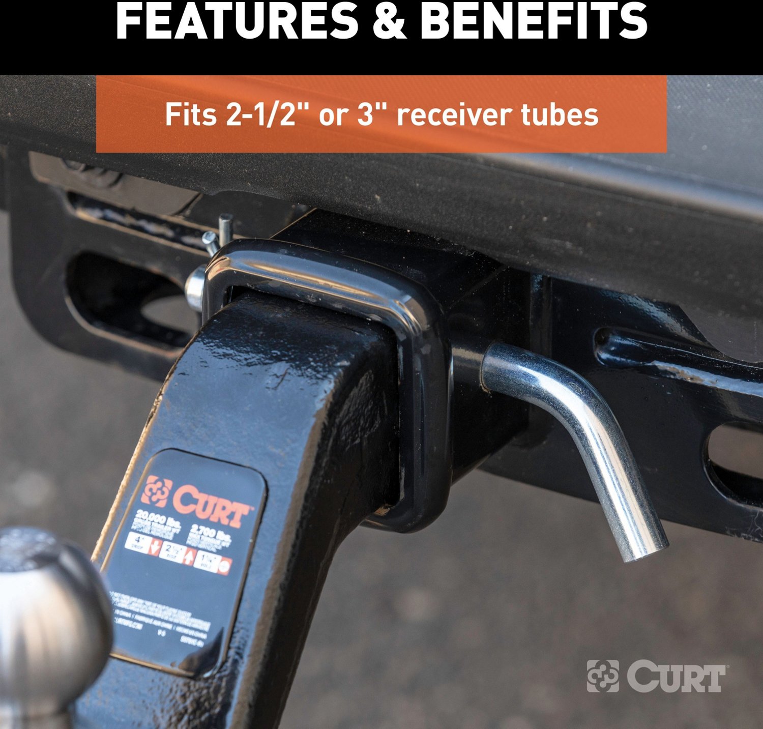 CURT Heavy-Duty 5/8 in Hitch Pin with Groove - view number 5