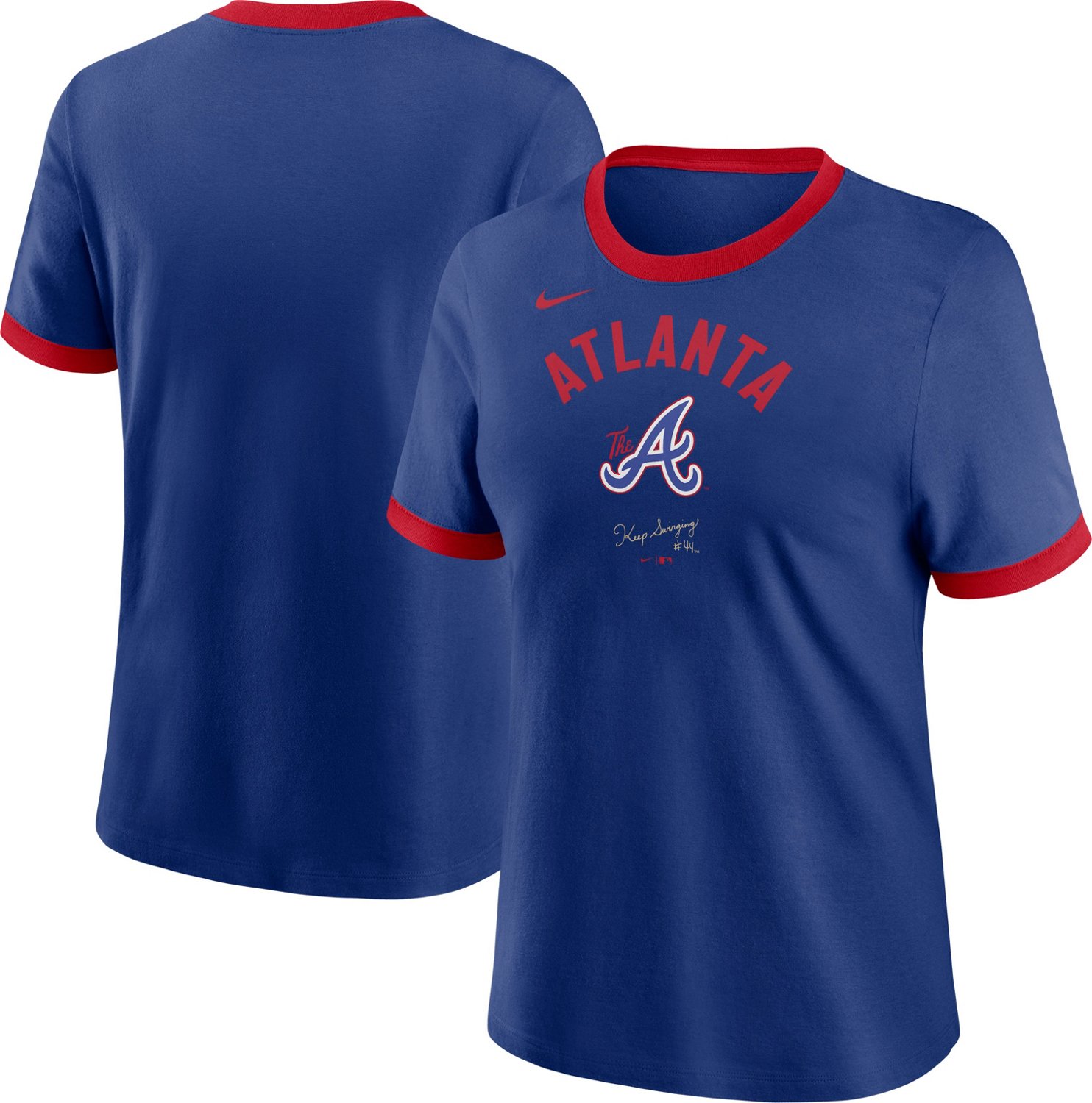 Nike Women’s Atlanta Braves City Connect Ringer Graphic T-shirt - view number 3