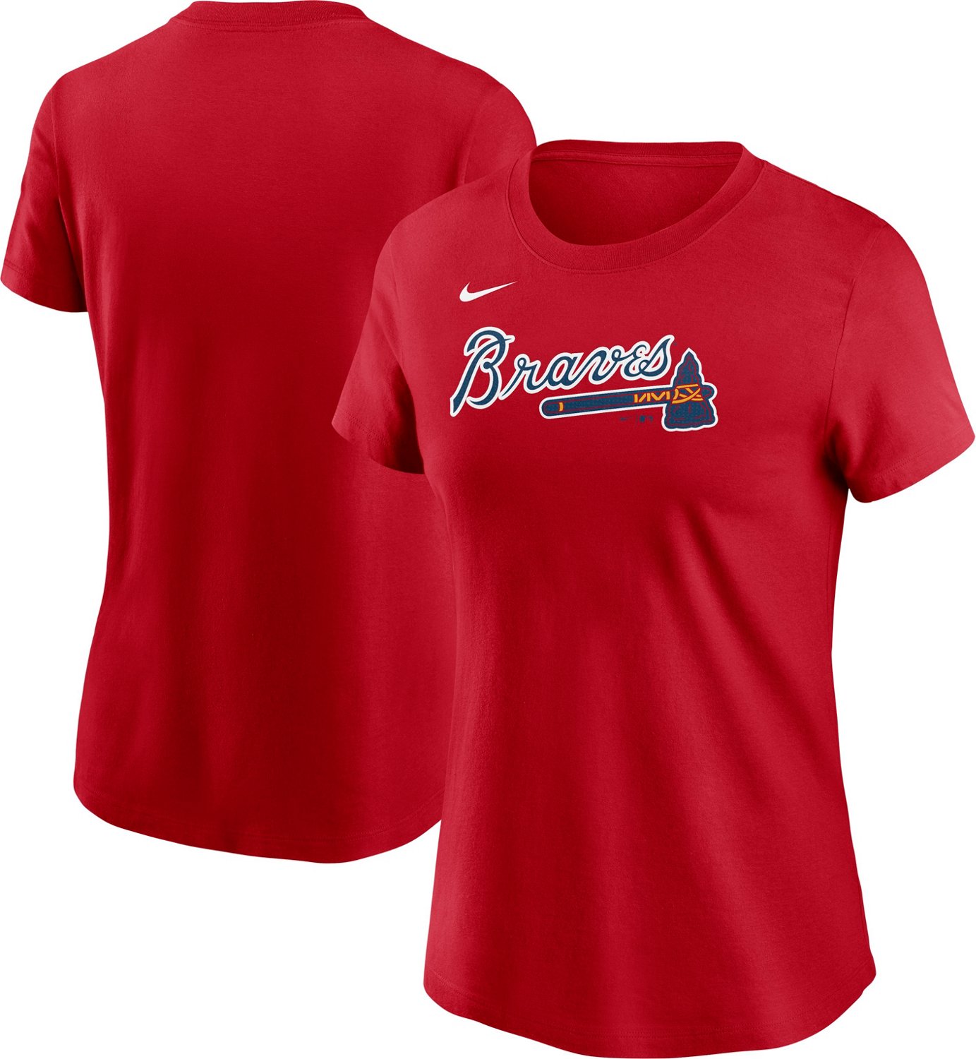 Nike Women’s Atlanta Braves Fuse Wordmark Graphic T-shirt - view number 4