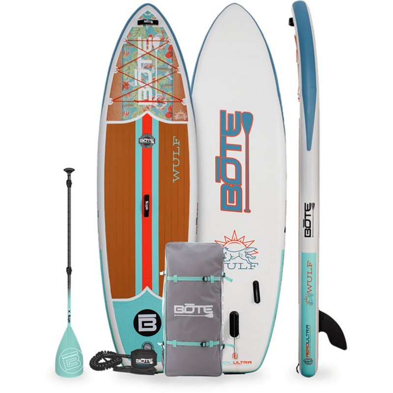 BOTE Board WULF Aero Native Floral Inflatable SUP Paddleboard Brown/Light Blue - Canoes/Kayaks/Sm Boats at Academy Sports